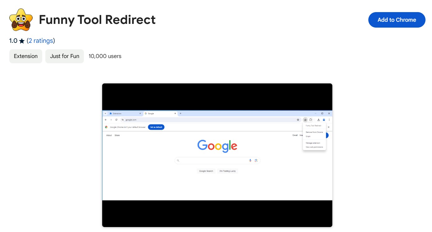 Funny Tool Redirect page