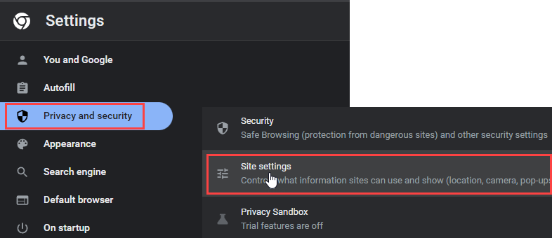 Step 2: Privacy and security