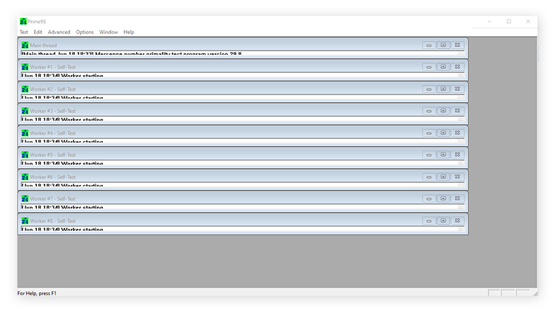 Prime95 testing