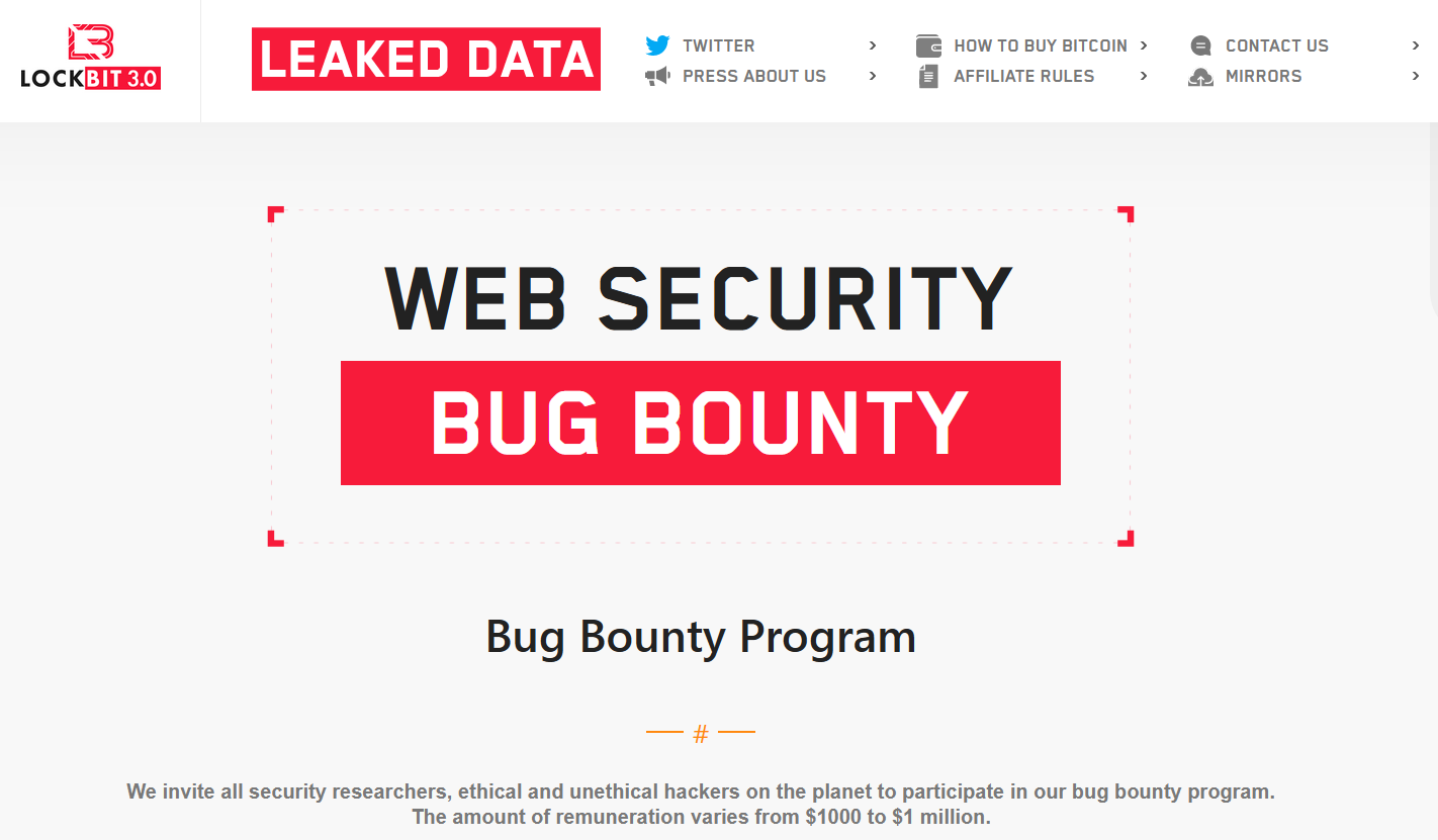 Lockbit BugBounty