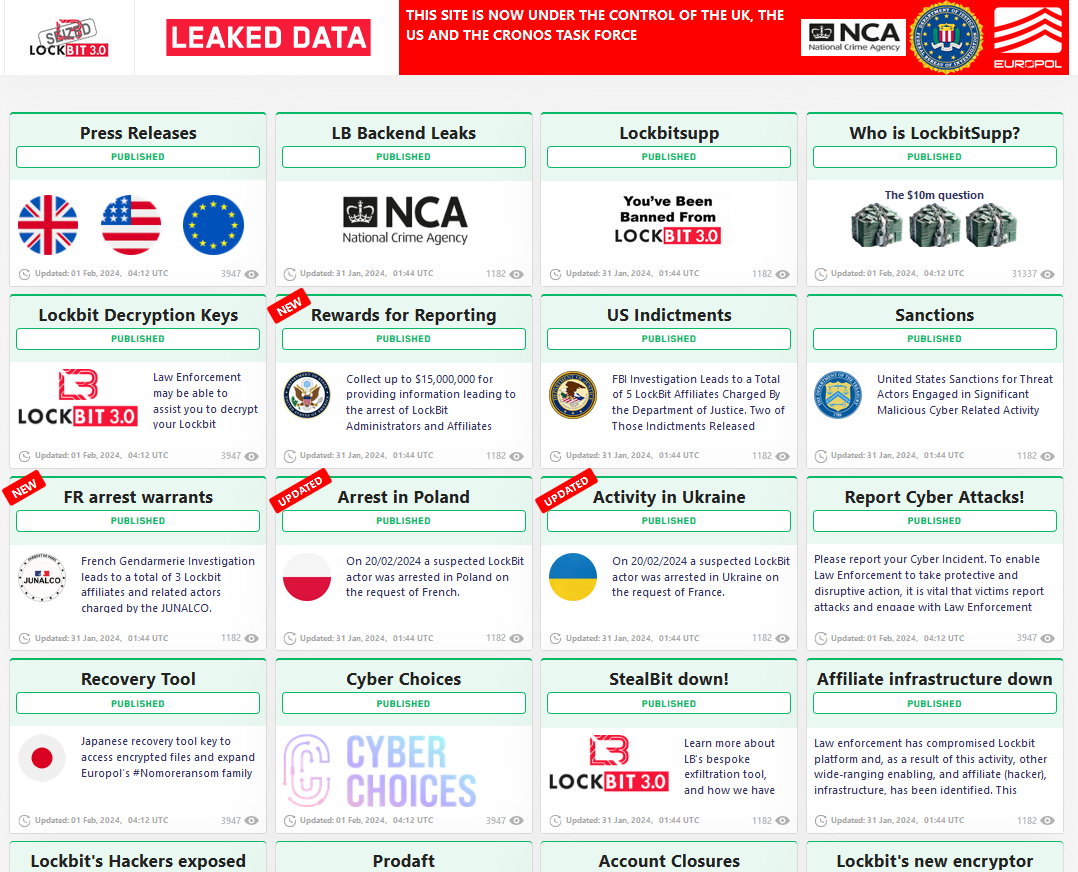 Lockbit site seized