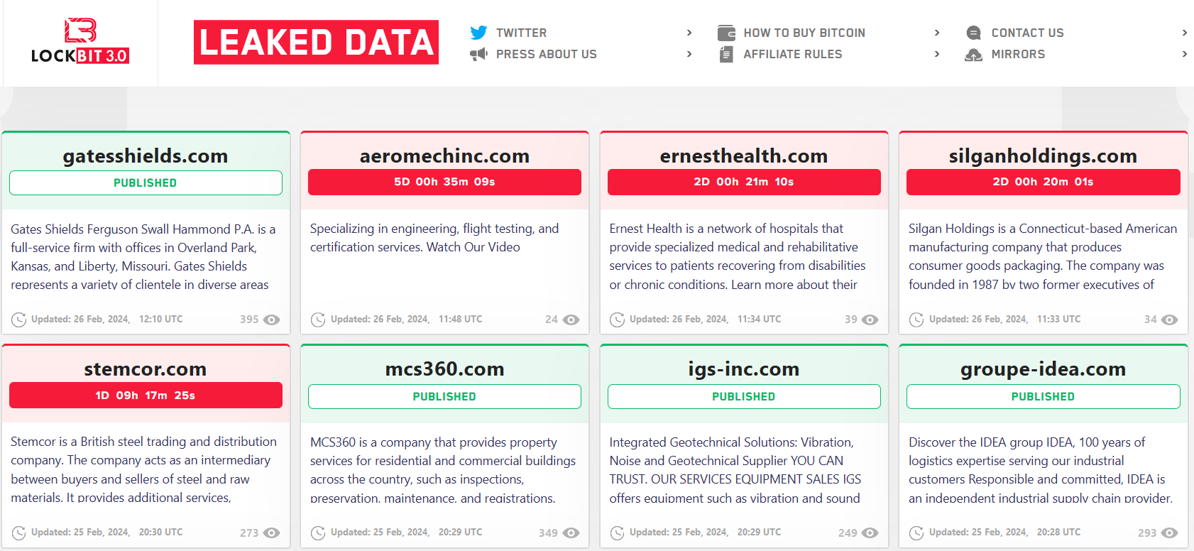 LockBit site back online