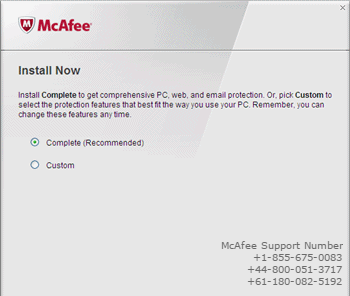 McAfee installation