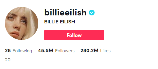 Official profile of Billie Eilish