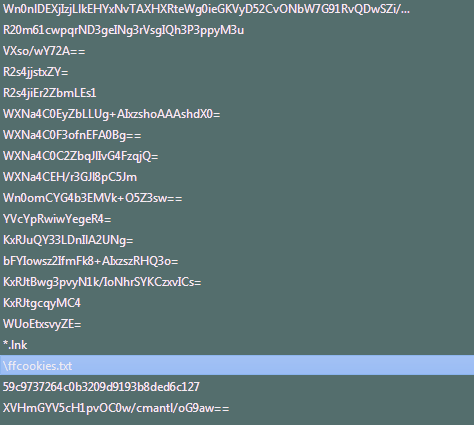 Raccoon encoded strings