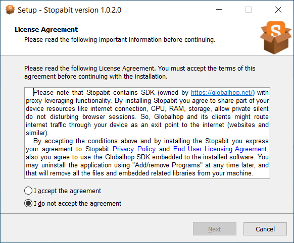 Stopabit app eula 1