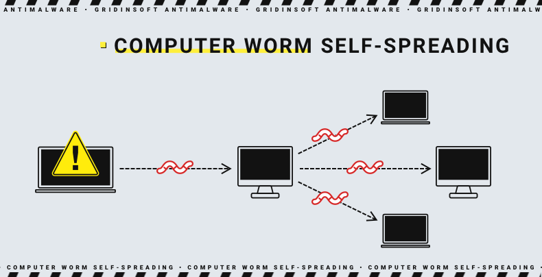 Worms network infection