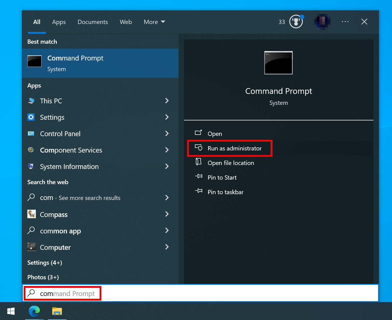 Start and command prompt AMD performance boost