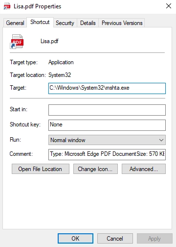 Lisa.pdf properties screenshot