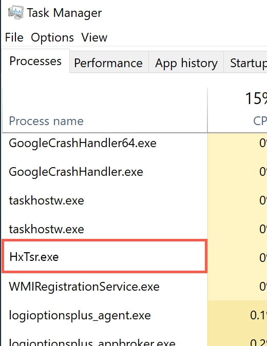 HxTsr.ece process 