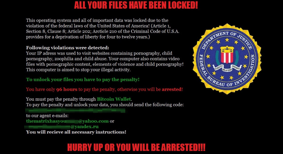 Matrix ransomware ransom note banner