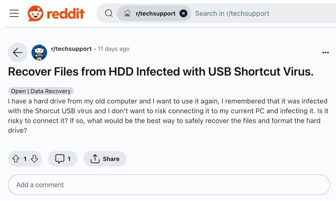 Question about Shortcut Virus