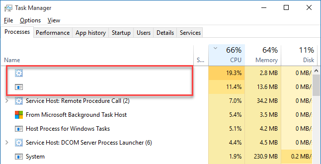 Strange processes in Task Manager