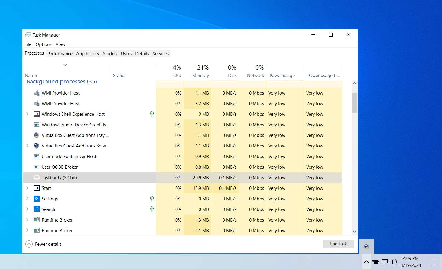 Taskbarify task manager no tray