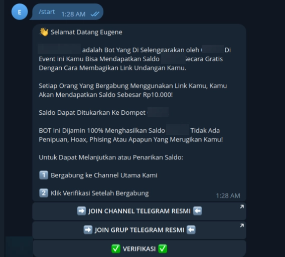 Telegram bot screenshot