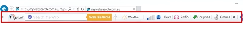 MyWebSearch toolbar screenshot