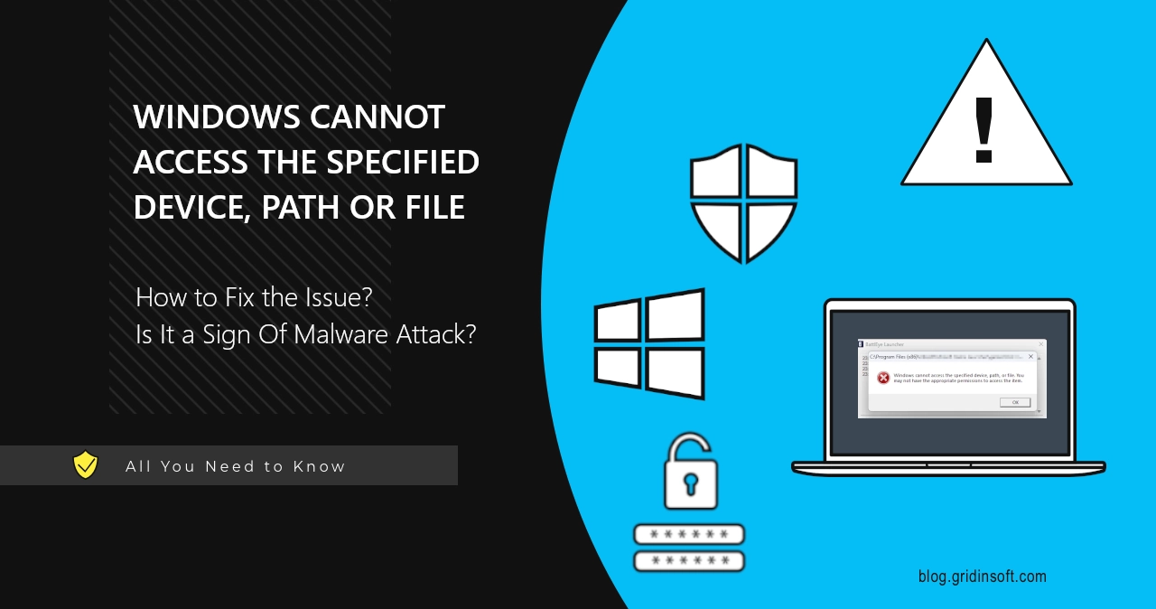 Windows Cannot Access The Specified Device, Path or File - Fix Error Guide